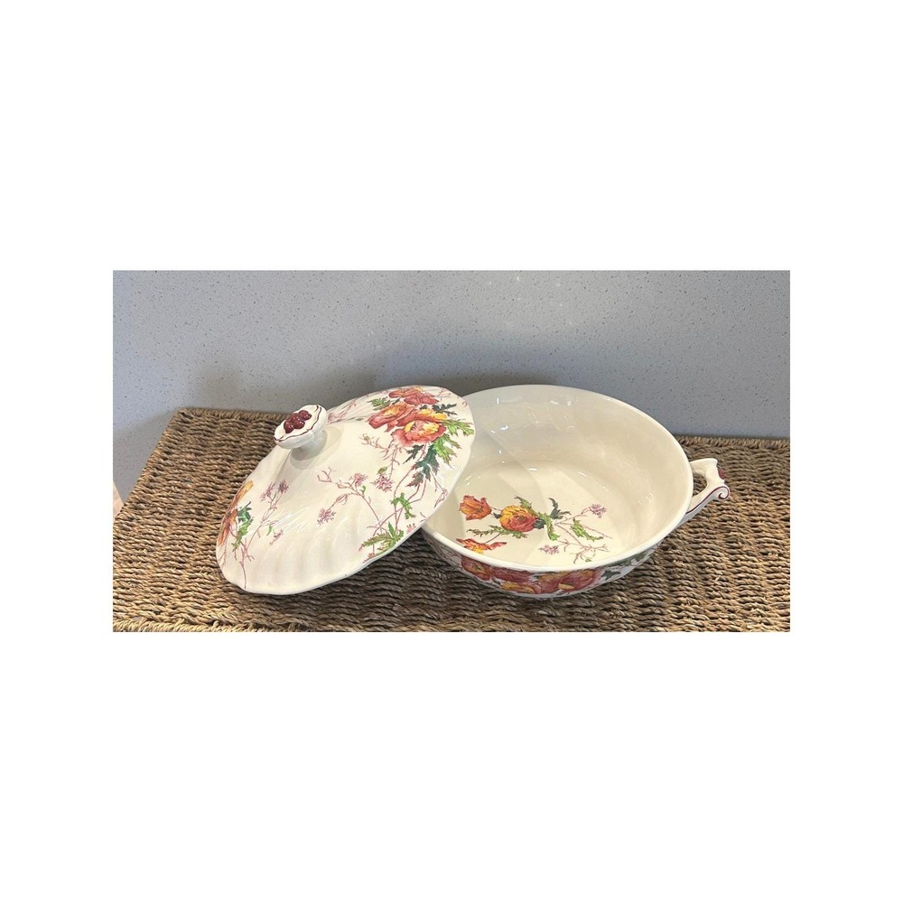 Royal Doulton Sherborne D5915 Covered Vegetable Tureen Footed Casserole Floral - Picture 6 of 15